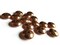 15 14mm Vintage Red Copper Saucer Beads Copper Plated Plastic Beads Loose Abacus Beads
